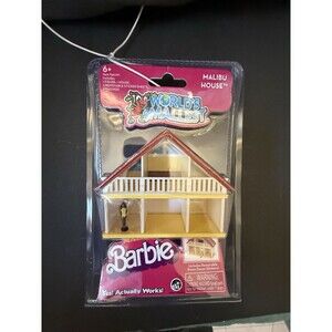 WORLD'S SMALLEST MALIBU BARBIE DREAM HOUSE WITH ROOM DECOR STICKERS - NEW